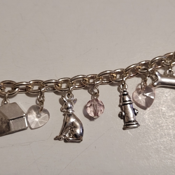 Dog Themed Dog Silver Tone Bracelet 7" - Picture 5 of 5